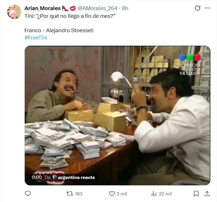 Alberto Samid y su desopilante mensaje a Rodrigo De Paul y Tini Stoessel
