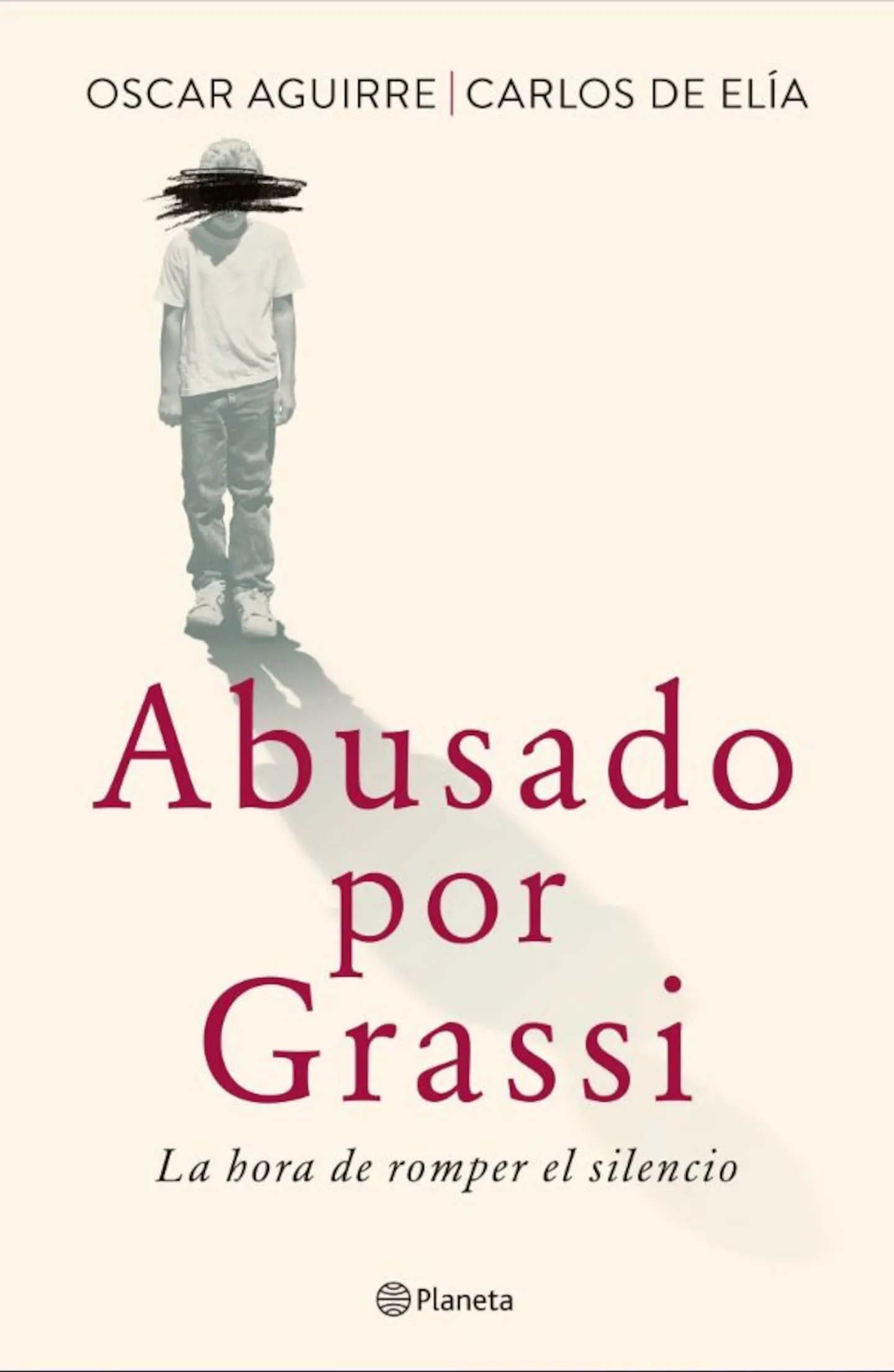 Portada del libro Abusado por Grassi de Oscar Aguirre y Carlos de Elía, con la figura de un nene.