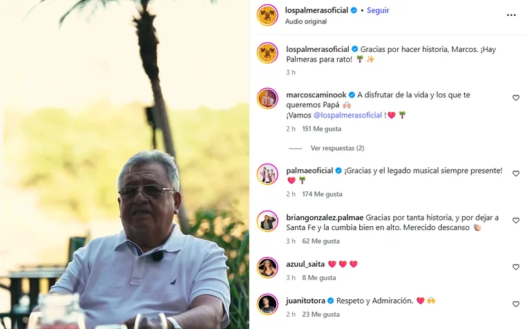 Marcos Camino anunció su salida de Los Palmeras