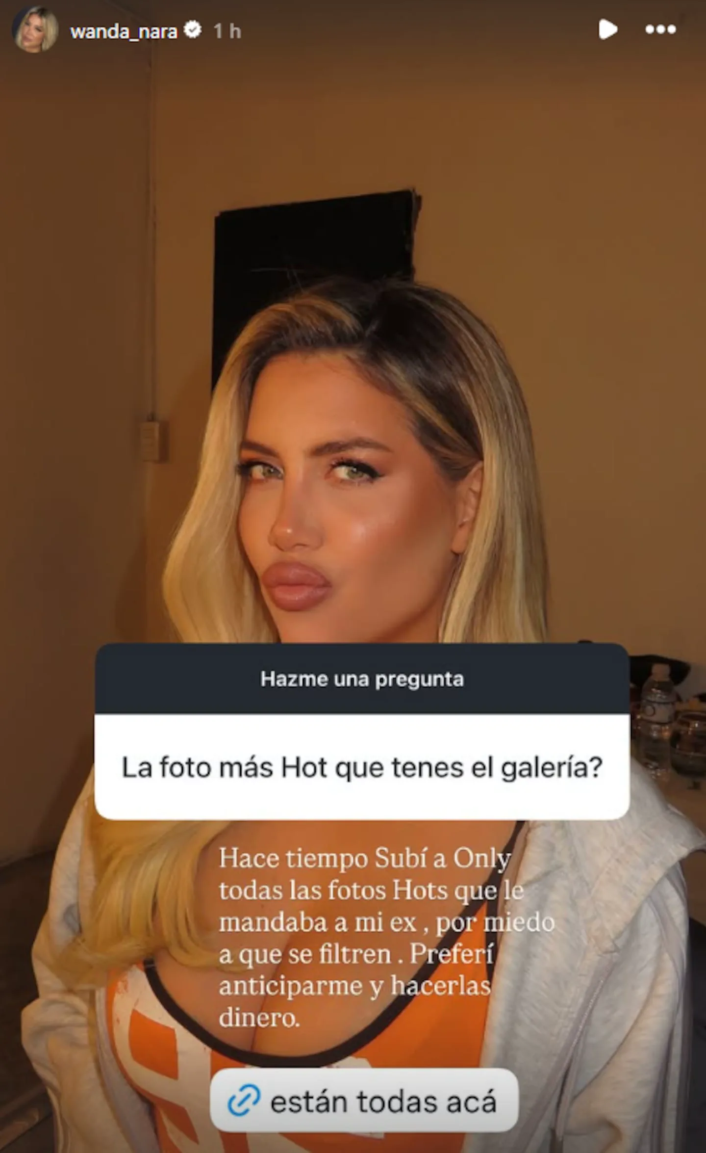 Wanda Nara publicó las fotos íntimas que le mandaba a Mauro Icardi: “Me anticipé a que se filtren”