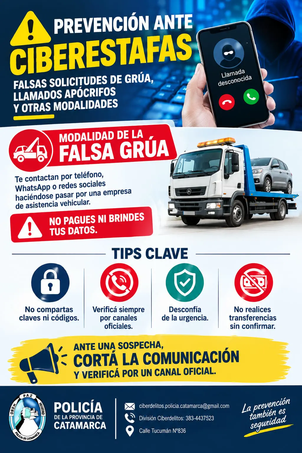 Cómo funciona la estafa de la "falsa grúa" que preocupa a los catamarqueños
