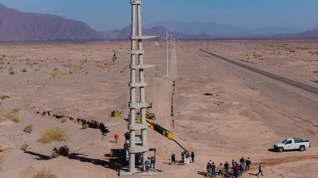 La línea eléctrica de 132 Kv entre Fiambalá y Tinogasta estará lista a fin de año