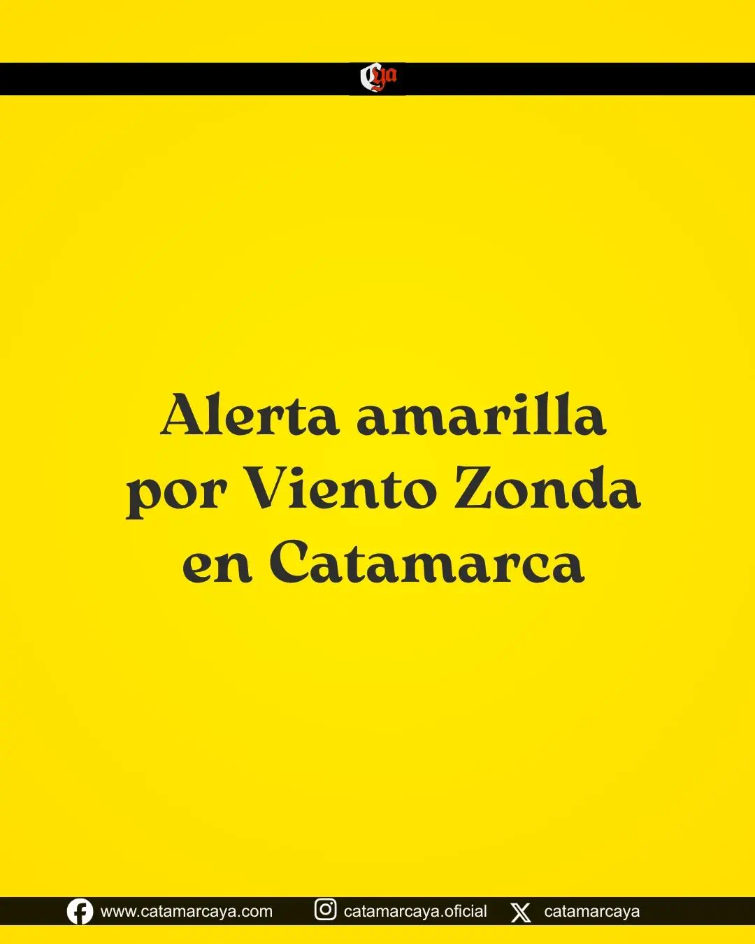 Alerta amarillo por Viento Zonda en Catamarca