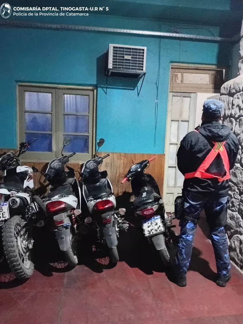 Cuatro arrestados y 11 motos secuestradas