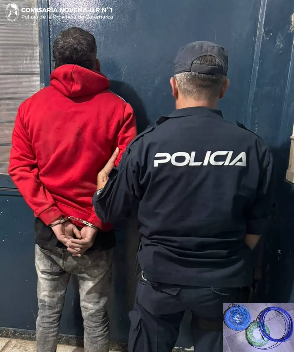 Destrozó la vidriera de un local para robar cables