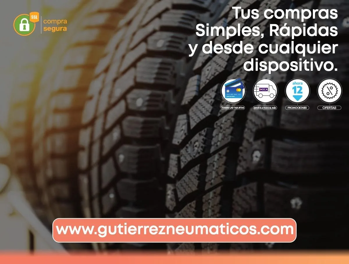 Gutiérrez Neumáticos: compras simples y rápidas desde cualquier dispositivo