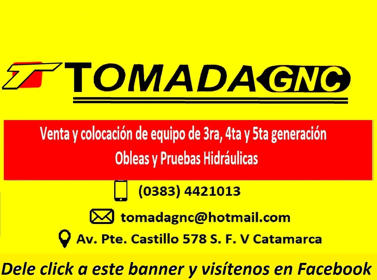 Tomada GNC: venta y colocación de equipos, obleas y pruebas hidráulicas. Av. Pte. Castillo 578, tel (0383) 4421013