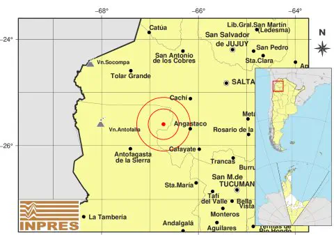 Un sismo de magnitud 4,3 sacudió el límite entre Catamarca y Salta