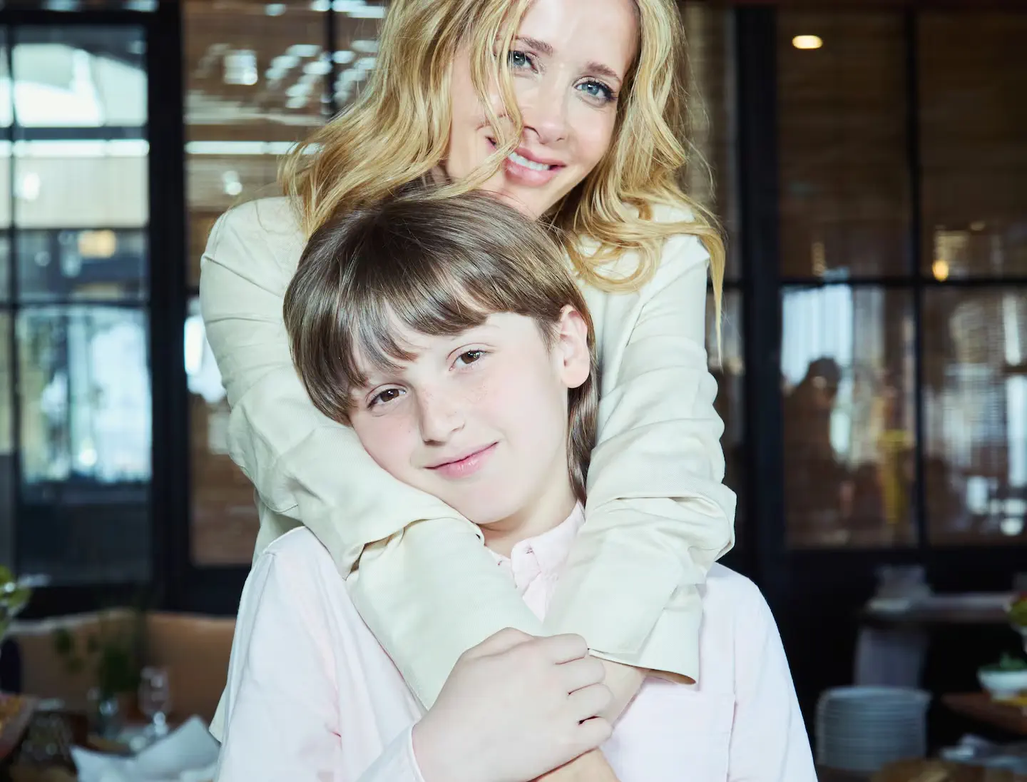 Julieta Prandi con uno de sus hijos