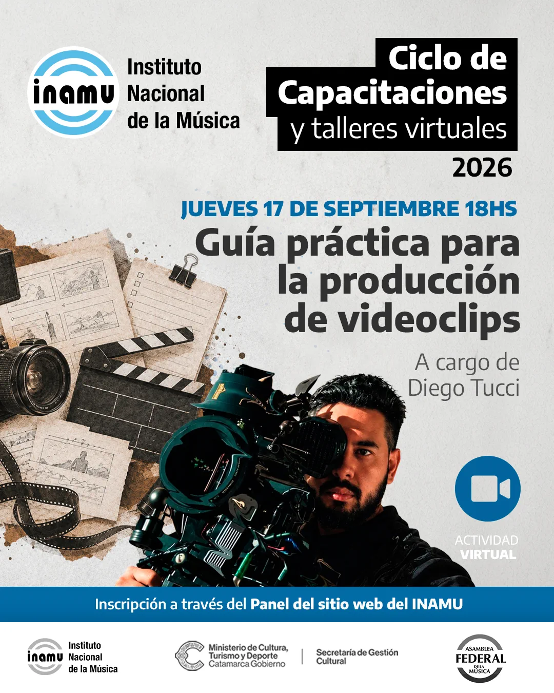Capacitación virtual para la producción de videoclips