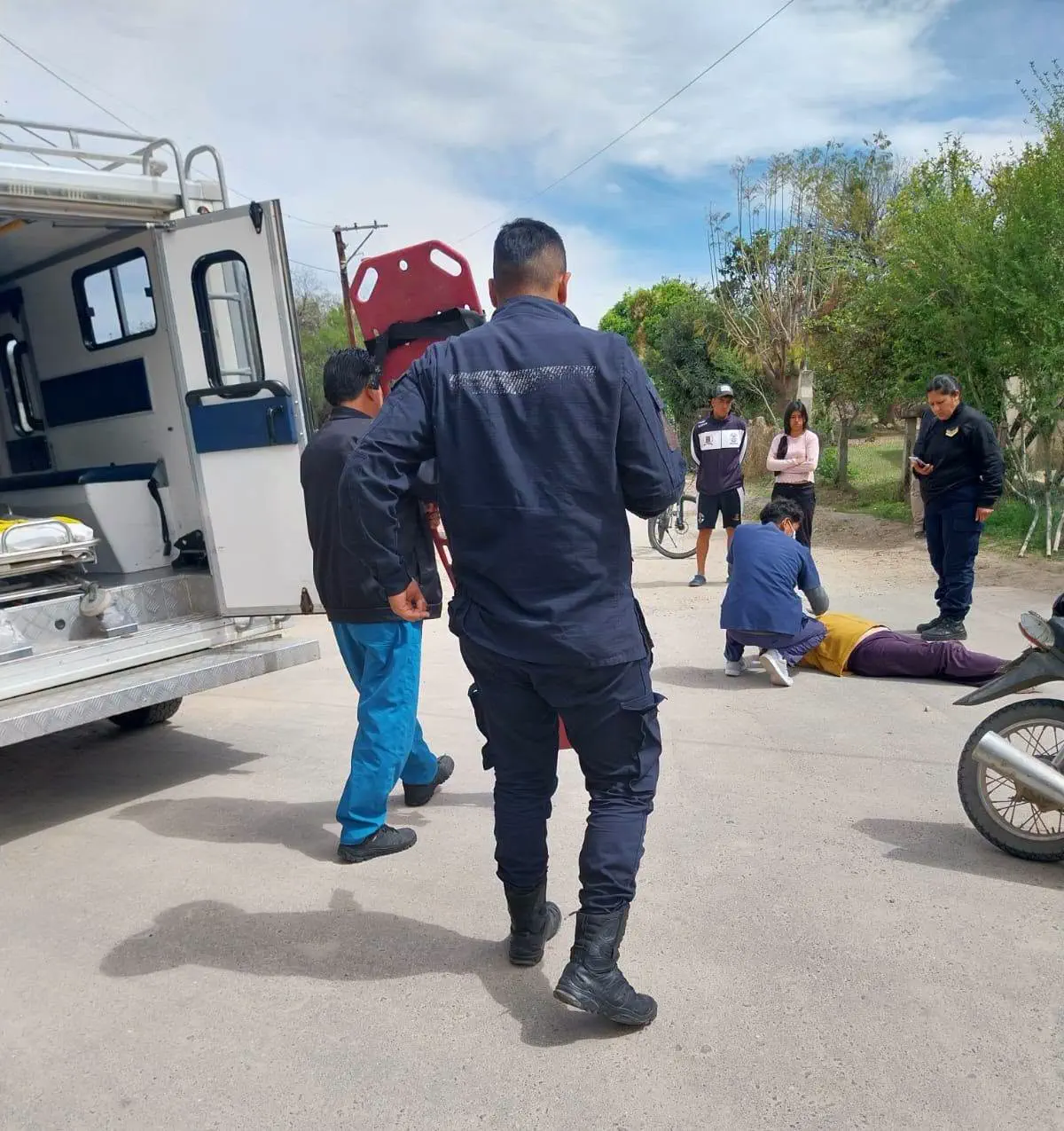 Violento choque de motos en Huaco