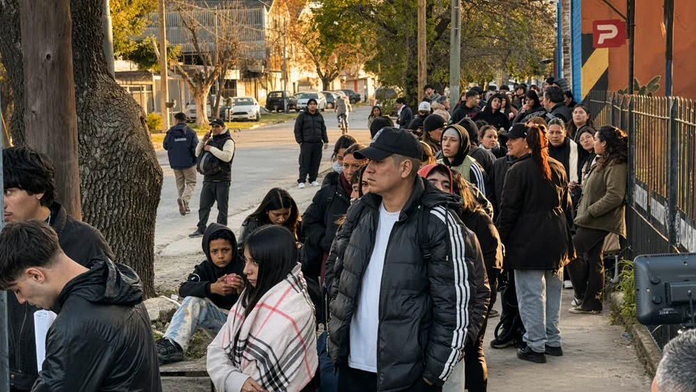 Más de 1.500 personas, cinco cuadras de fila y horas de espera para postularse a 14 puestos de trabajo