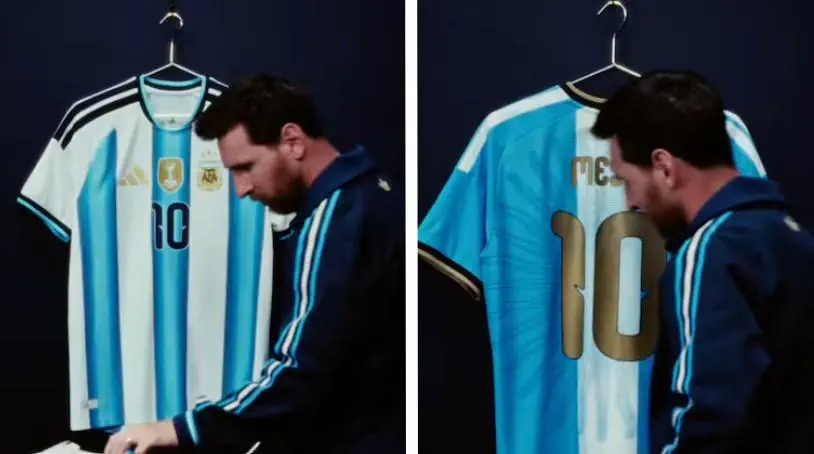 Lionel Messi presentó la camiseta especial que usará en su partido despedida de la Selección