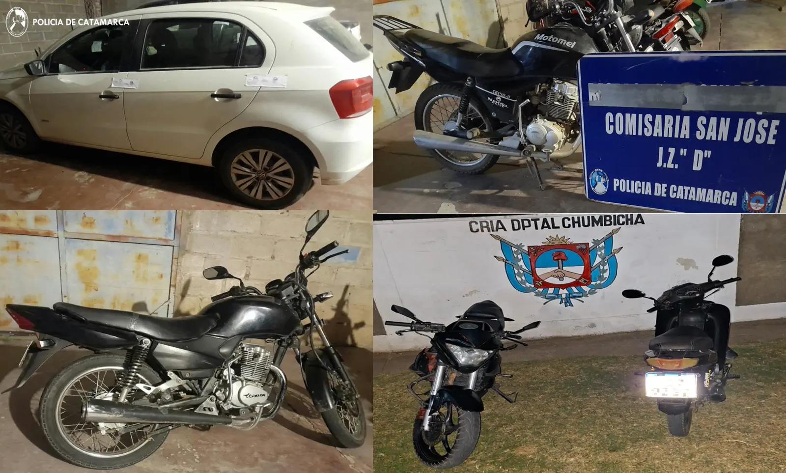 Operativos de seguridad vial: secuestran un auto y ocho motos