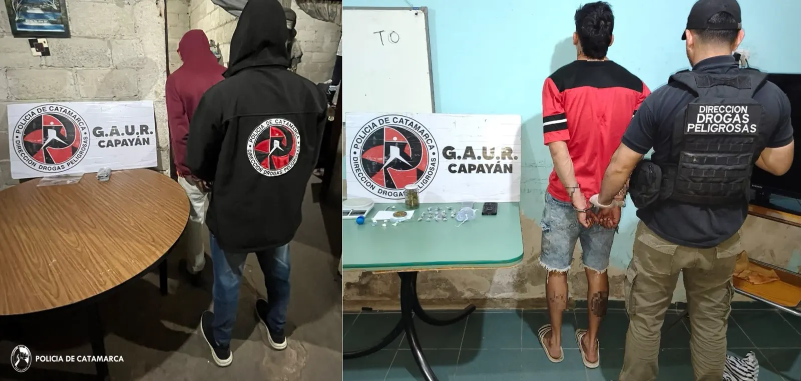 Golpe al narcotráfico en Capayán: secuestran droga y detienen a dos hombres