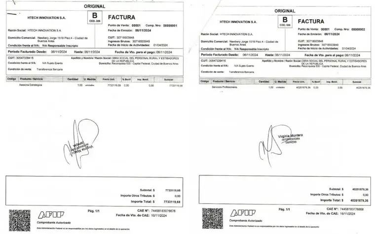 El juez federal Sebastián Casanello dictó el procesamiento de Sergio Andrés Aguirre y dos interventores nombrados por la gestión de Javier Milei - Facturas