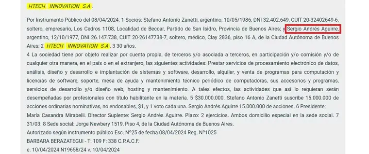 El juez federal Sebastián Casanello dictó el procesamiento de Sergio Andrés Aguirre y dos interventores nombrados por la gestión de Javier Milei.
