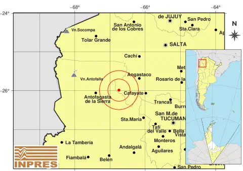 Reportan dos temblores en la Puna y el oeste provincial