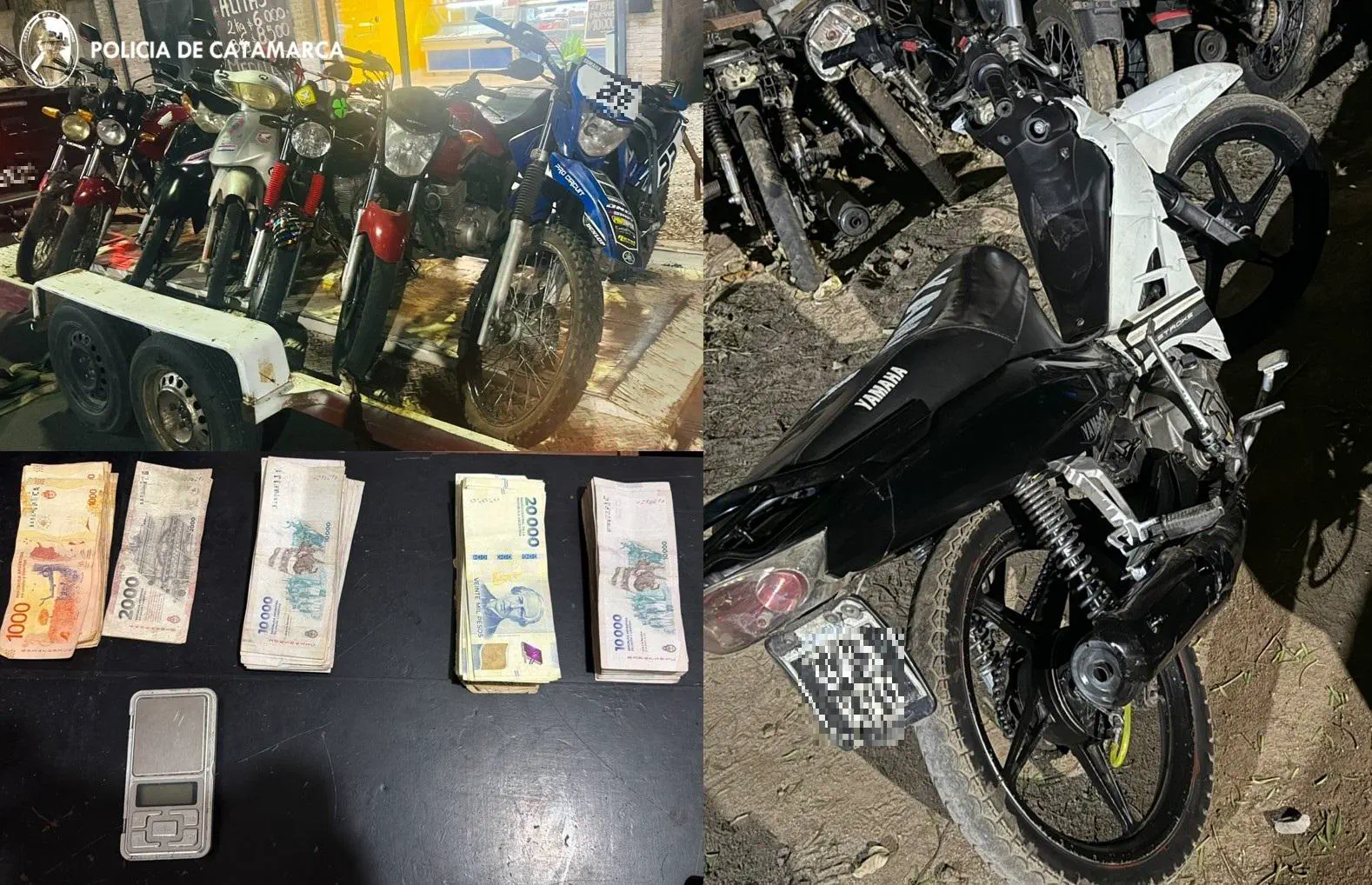 Policías arrestaron y aprehendieron a personas, secuestraron motocicletas y más de dos millones y medio de pesos en operativos de control vehicular realizados en el Valle Central