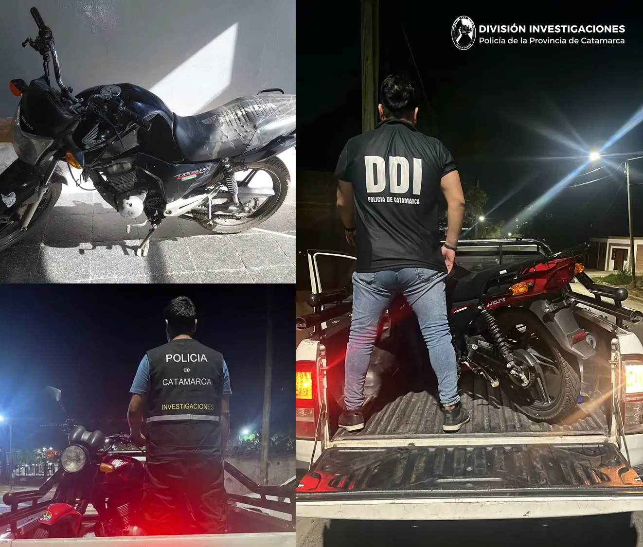 tres motos robadas