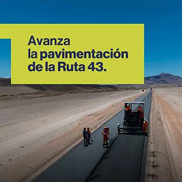 Avanza la pavimentación de la Ruta 43, una obra con fondos mineros. Gobierno de Catamarca