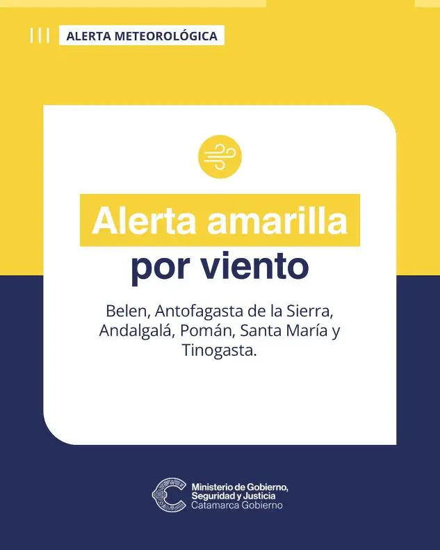 Alerta Amarilla por Viento