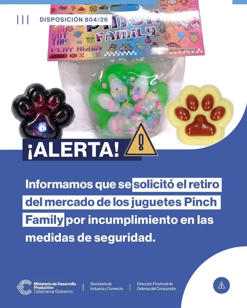 Alerta por juguetes inseguros: Piden retirar del mercado los productos "Pinch Family"