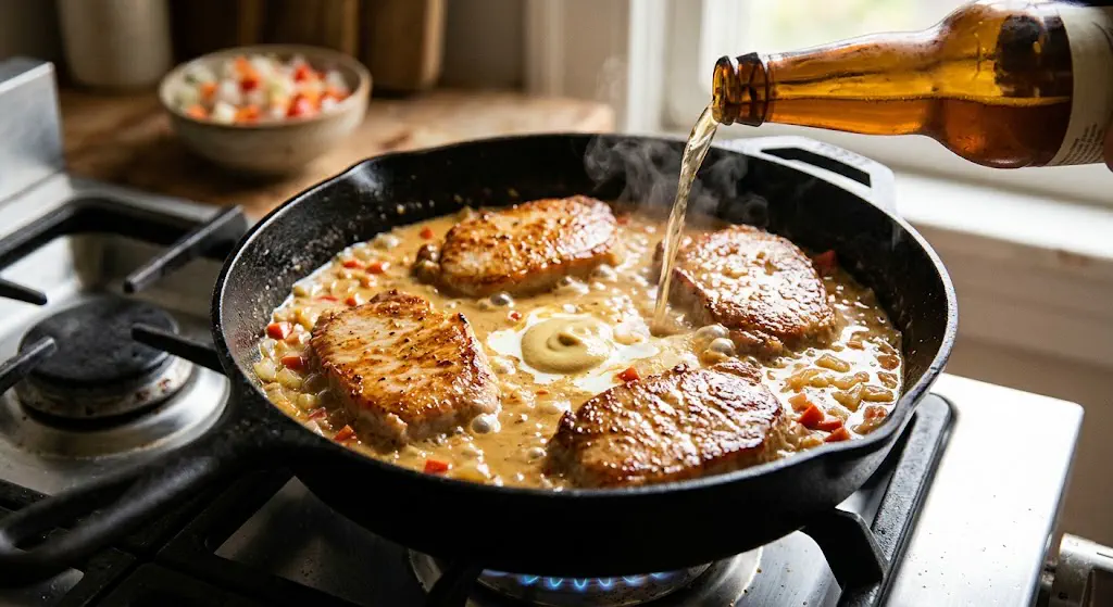 Bifes de cerdo a la mostaza y cerveza: la receta cremosa, fácil y rápida para resolver el almuerzo en 30 minutos