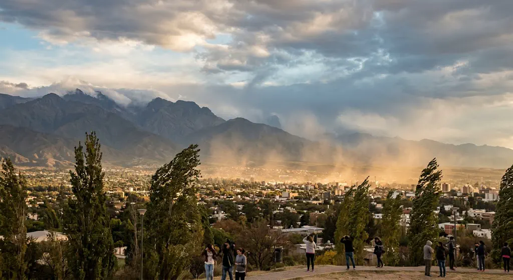 clima en una ciudad montañosa