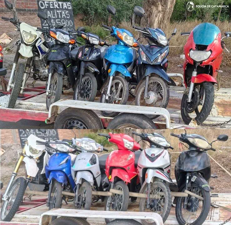 Controles preventivos en Catamarca: la Policía secuestró 24 motocicletas y arrestó a 11 personas