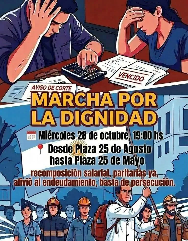 Convocan a una "Marcha por la Dignidad" en Catamarca para exigir aumentos salariales y paritarias
