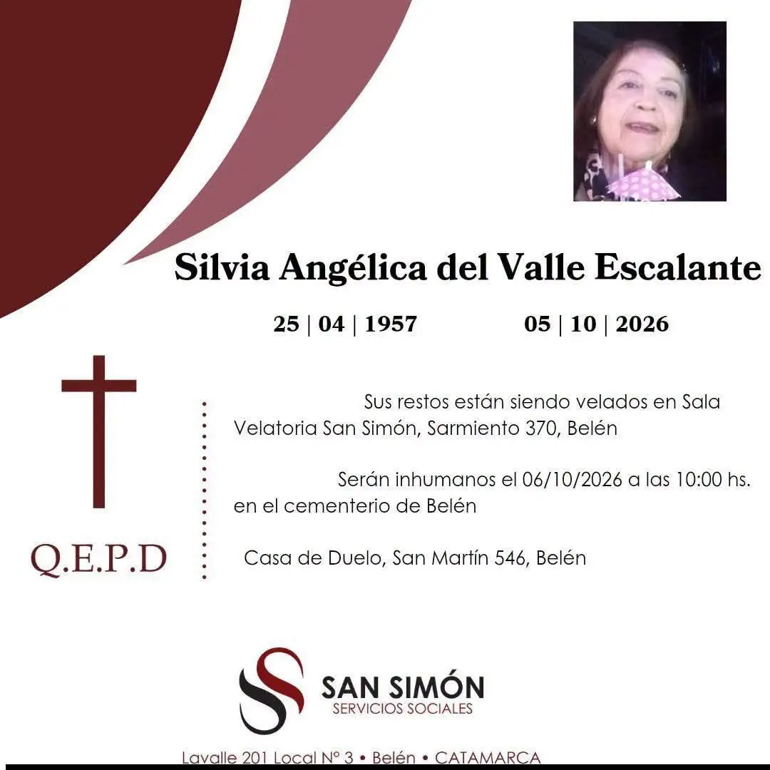 Dolor en Belén por la partida de la Dra. Silvia Escalante, un pilar de la salud y la comunidad