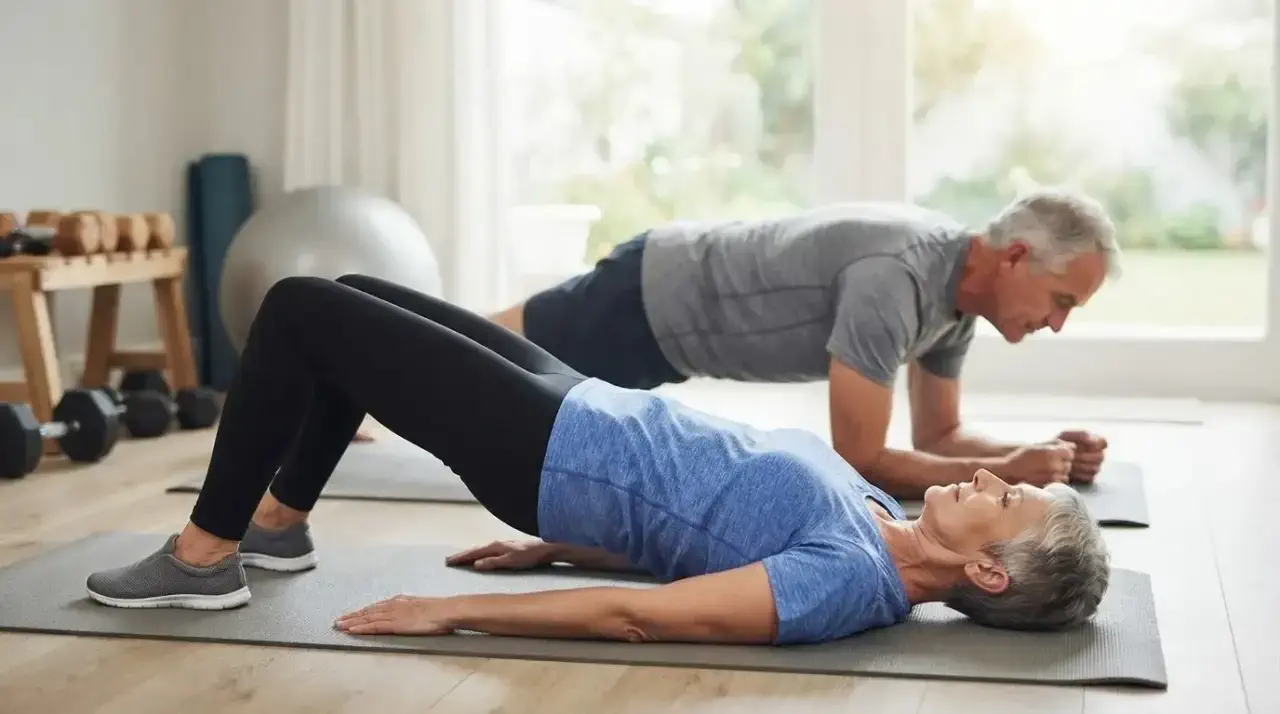 Ejercicios de abdomen para mayores de 50 años: cómo hacer la plancha adaptada y el puente según expertos