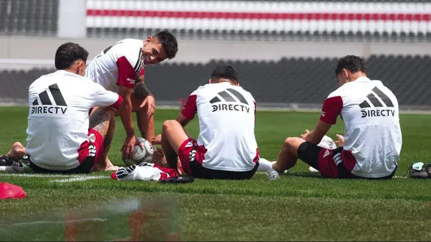 El entrenamiento de River en el Monumental, antes del Superclásico. (@RiverPlate)