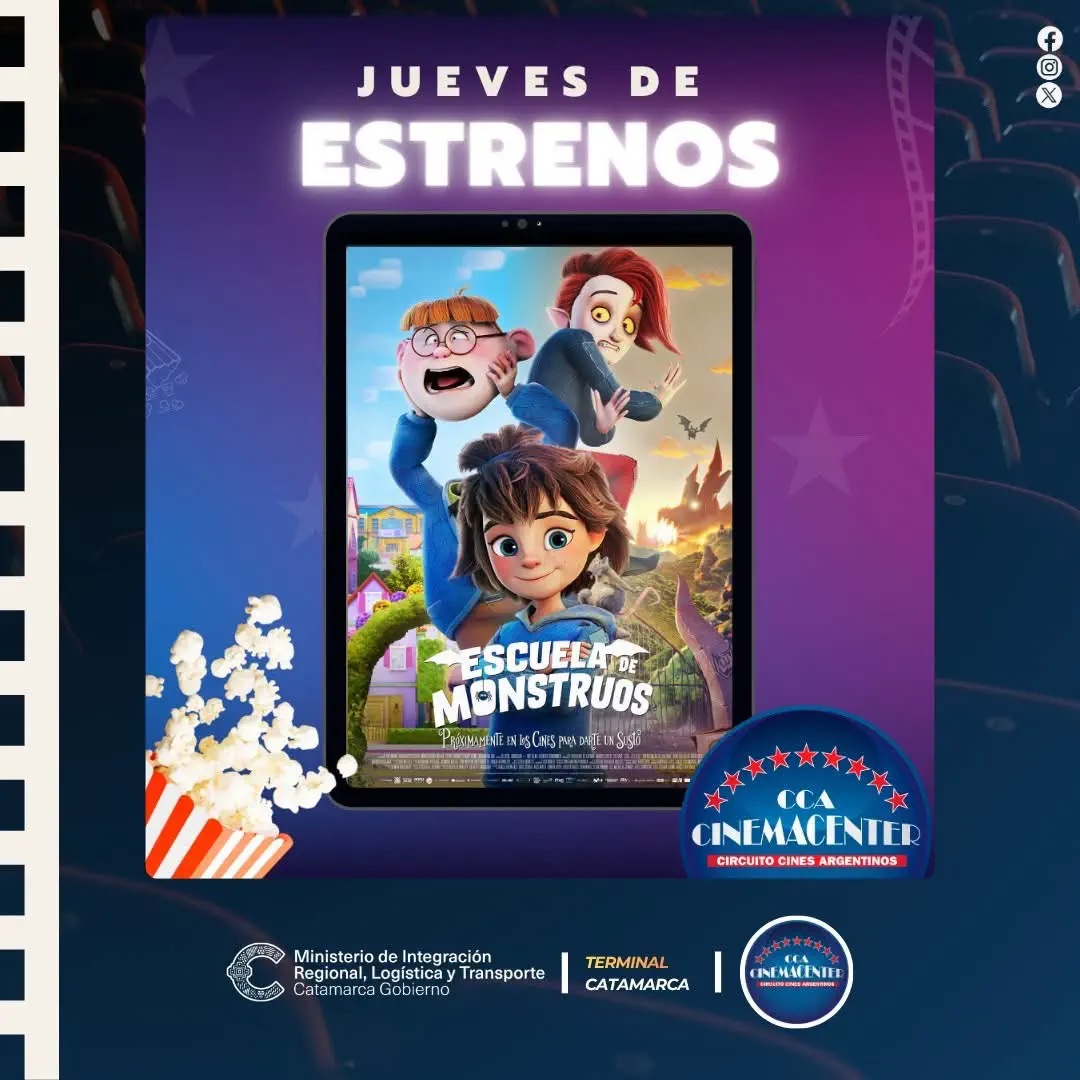 * Escuela de Monstruos (Animación | G | 81 min): 17:30 hs.