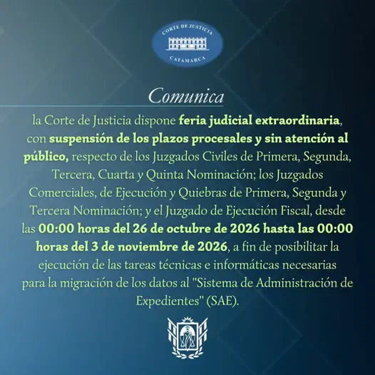 feria judicial extraordinaria catamarca