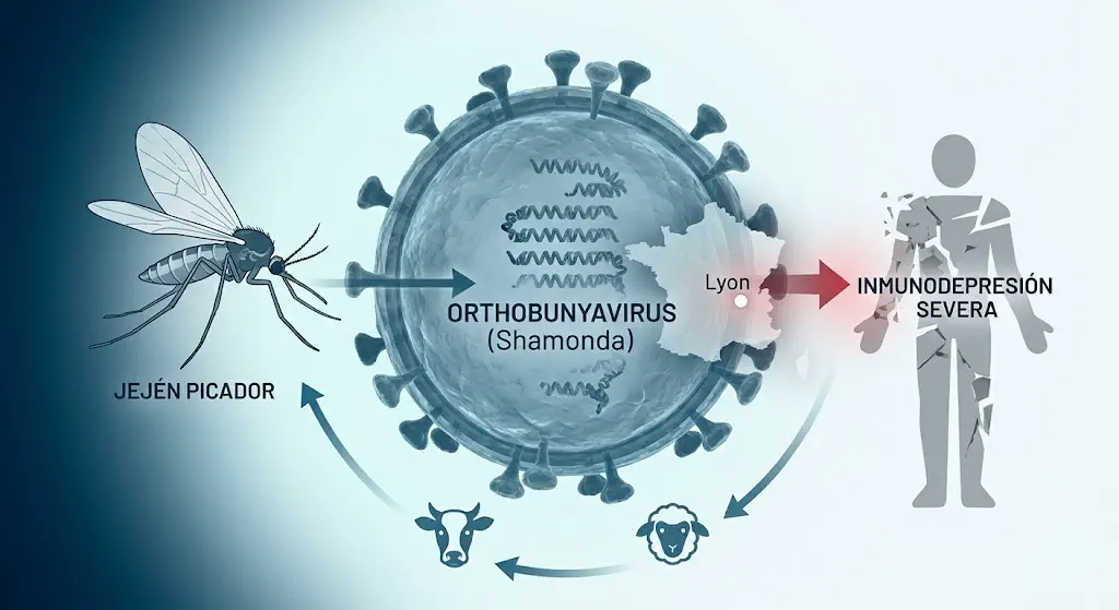 Francia confirma el primer caso humano en el mundo del virus Shamonda tras la muerte de un paciente en Lyon