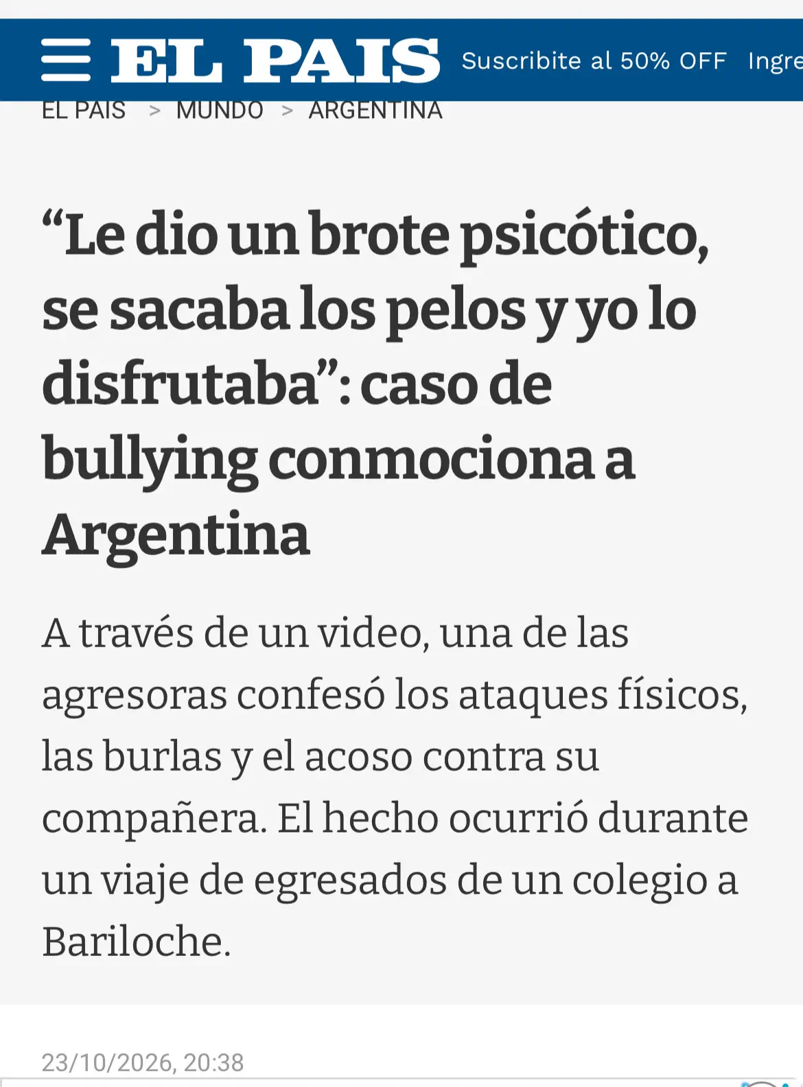 Impacto mundial: el caso de bullying en el Pía revelado por Catamarca Ya cruzó las fronteras y repercute en Chile y España