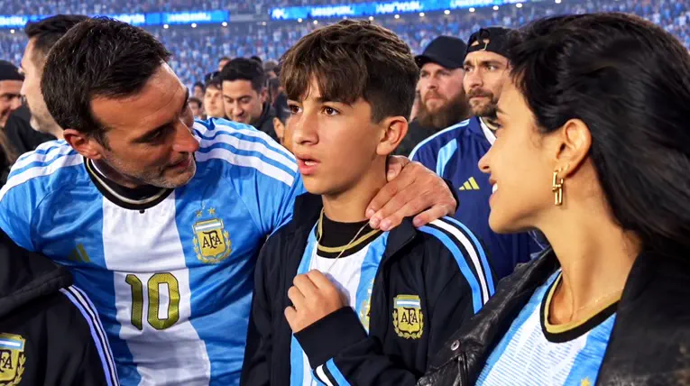 La noche más emotiva en el Monumental: de la cálida charla de Lionel Scaloni con Thiago Messi al desgarrador adiós del Capitán
