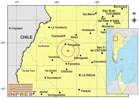 Madrugada movediza en Catamarca: registran cuatro sismos durante las primeras horas del lunes