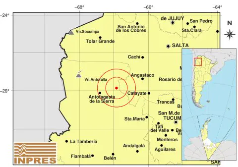 Madrugada movediza en Catamarca: registran cuatro sismos durante las primeras horas del lunes