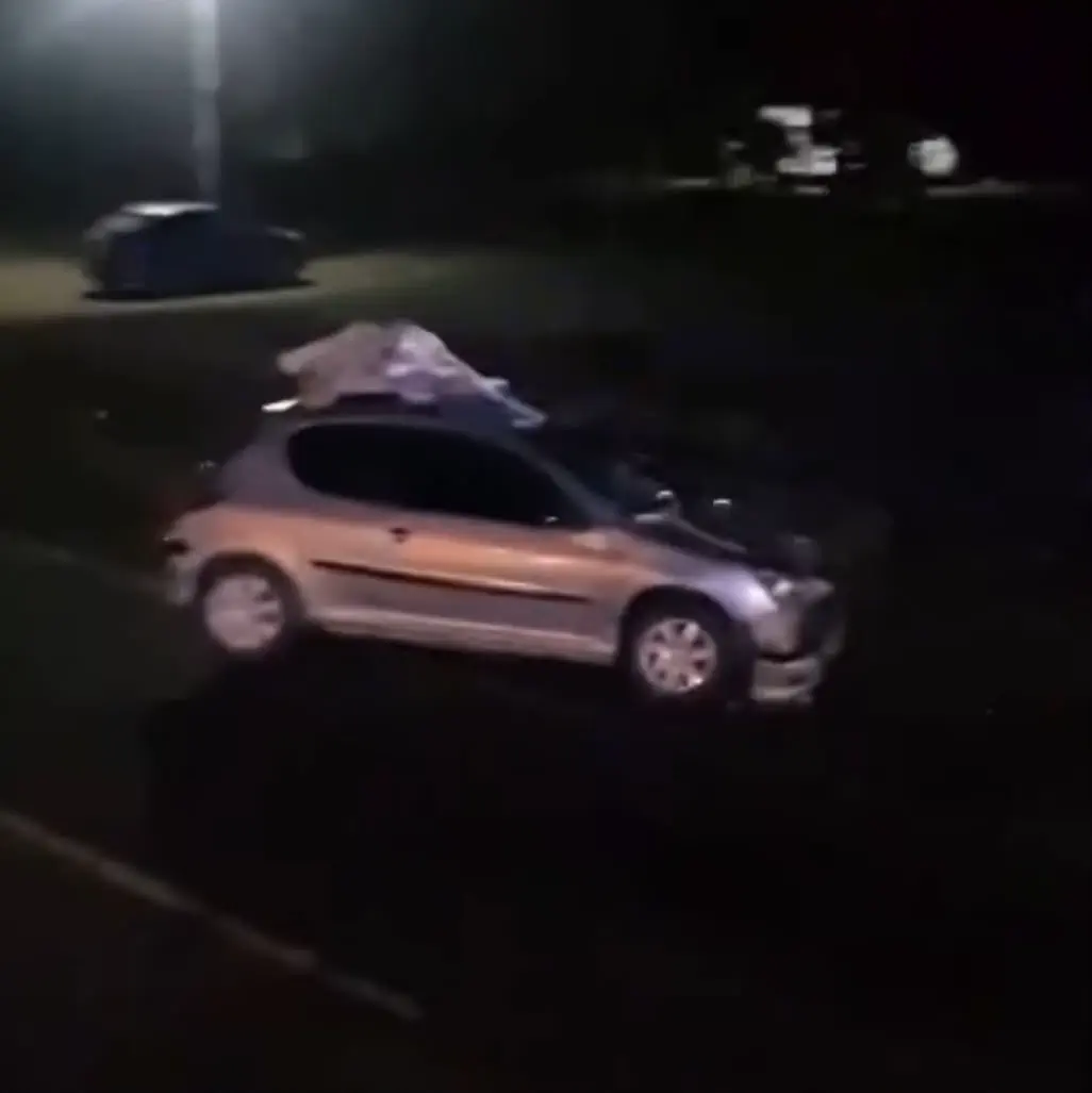 Milagro en la Ruta 38: un automovilista sobrevivió ileso tras embestir a un caballo que destrozó su Peugeot 206