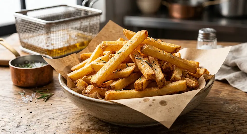 papas fritas doradas y crujientes