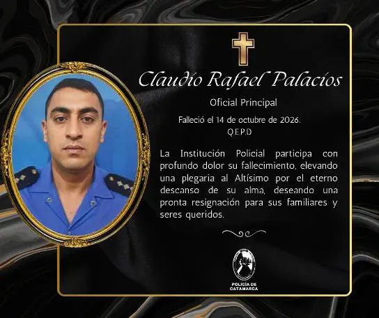 Profunda conmoción por el fallecimiento de un oficial de la Policía provincial