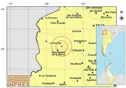 Registran tres sismos consecutivos en el oeste de Catamarca y la Puna durante las últimas horas