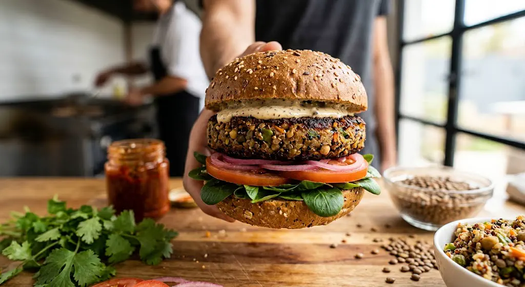 Secretos de la hamburguesa vegetal perfecta: textura, jugosidad y el arte del aglutinado sin que se desmorone