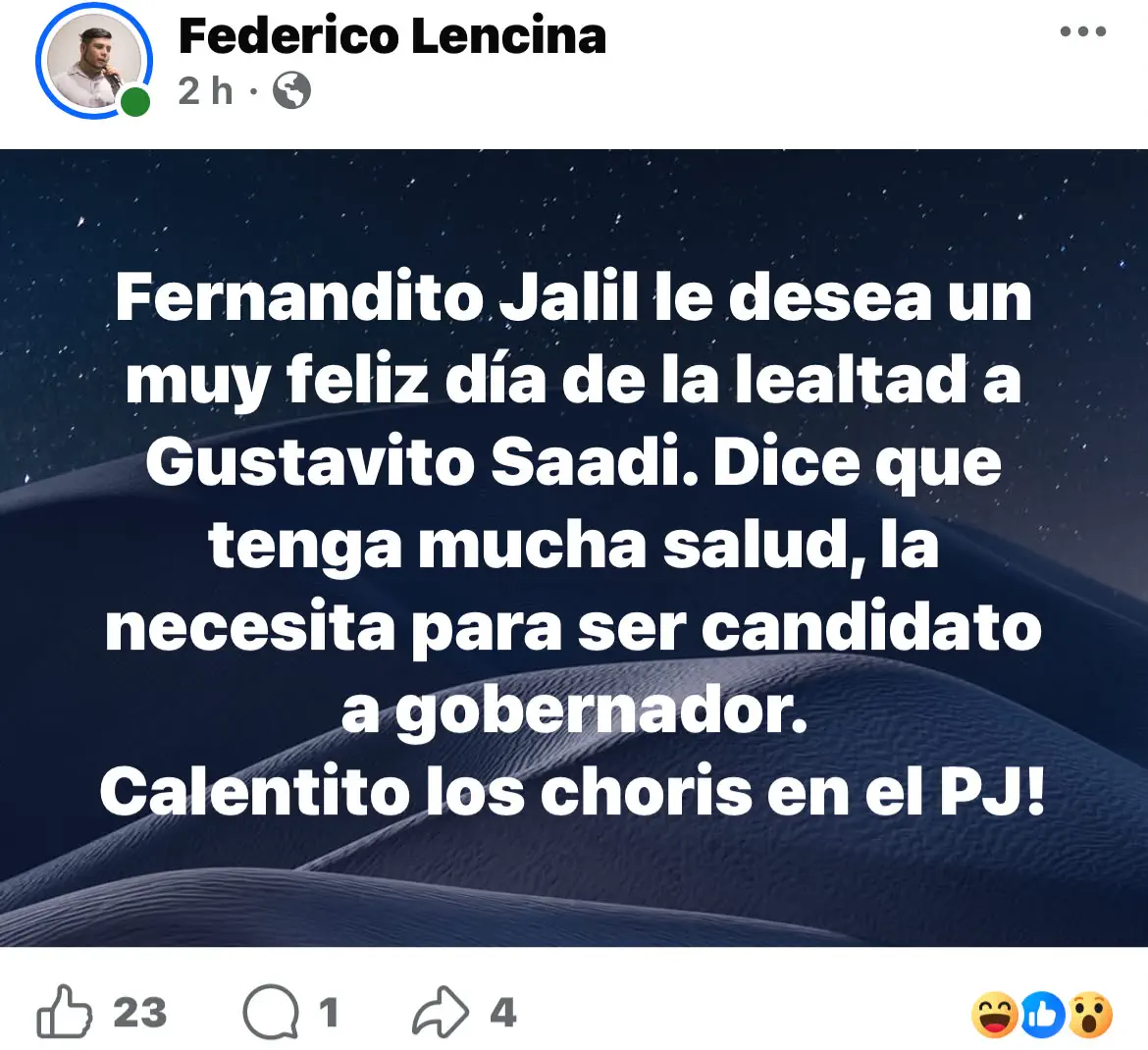 Tensión en la oposición de Catamarca: cruce ético e interna libertaria tras una chicana sobre la salud de un dirigente. El posteo del diputado Federico Lencina que generó críticas