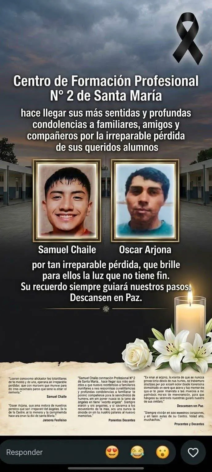Tragedia: dos jóvenes motociclistas murieron tras caer a la cinta asfáltica