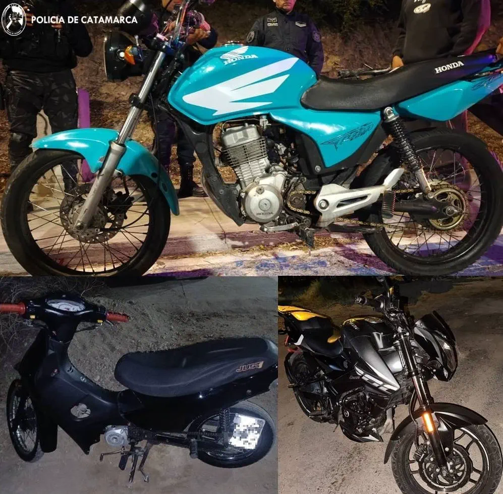 tres motocicletas secuestradas