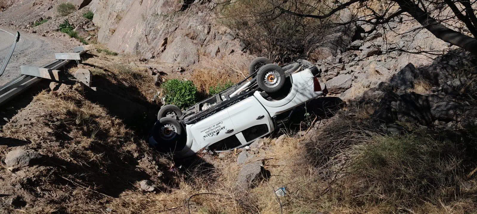 Un grave hecho de tránsito ocurrió hoy sobre la Ruta Nacional 40, en plena Quebrada de Belén.